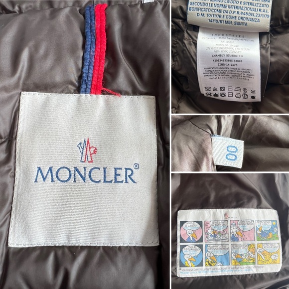 Moncler Drawstring-Back Puffer Jacket Olive Green “Chambly” Long Puffer Coat - Picture 15 of 16